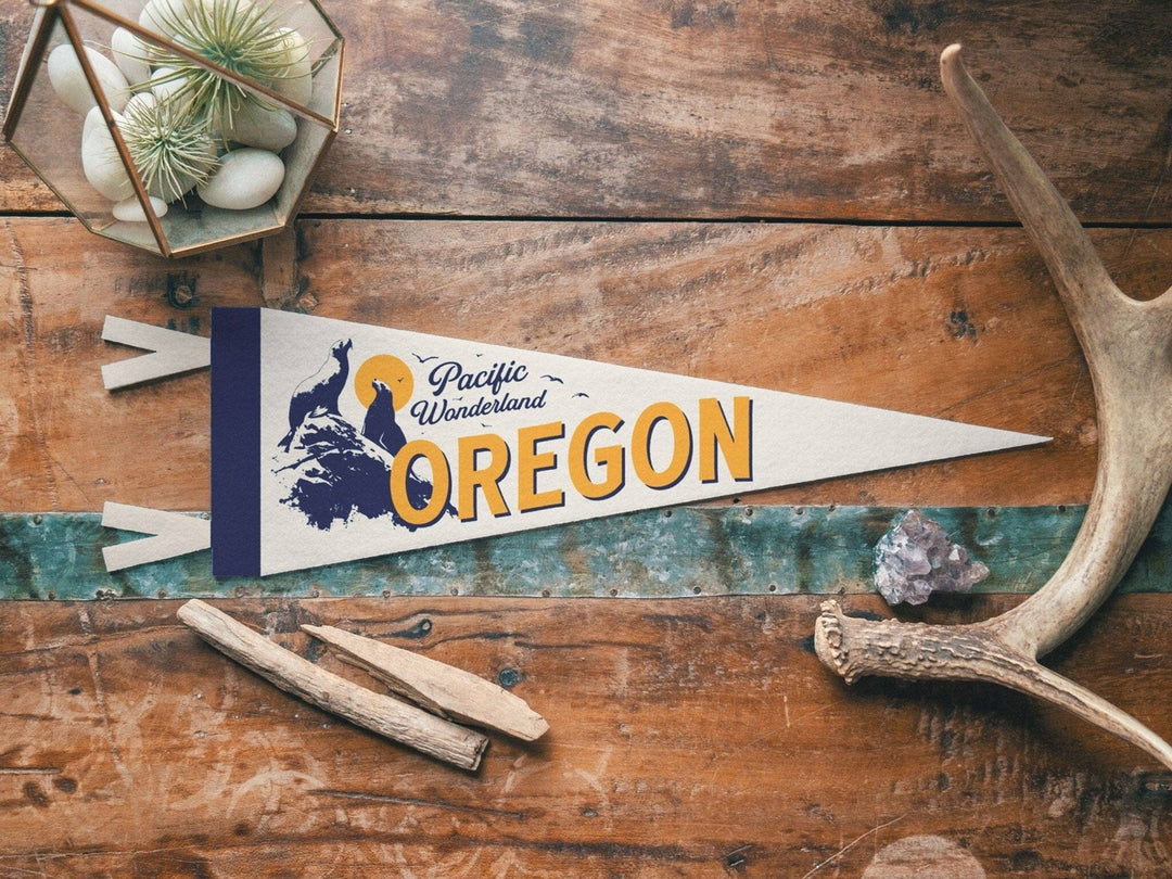 PNW Oregon Felt Pennant - Pac Nor Westy - 