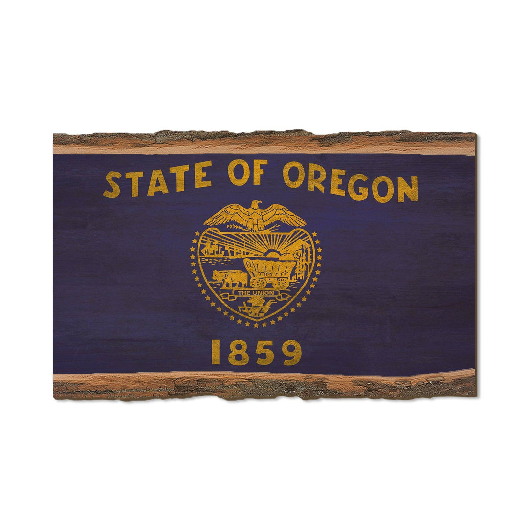 PNW Oregon State Flag - Live Edge: Live Edge Magnet (5pk // $2.80ea) - Pac Nor Westy - 