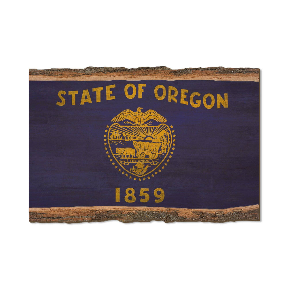 PNW Oregon State Flag - Live Edge: Live Edge Magnet (5pk // $2.80ea) - Pac Nor Westy - 