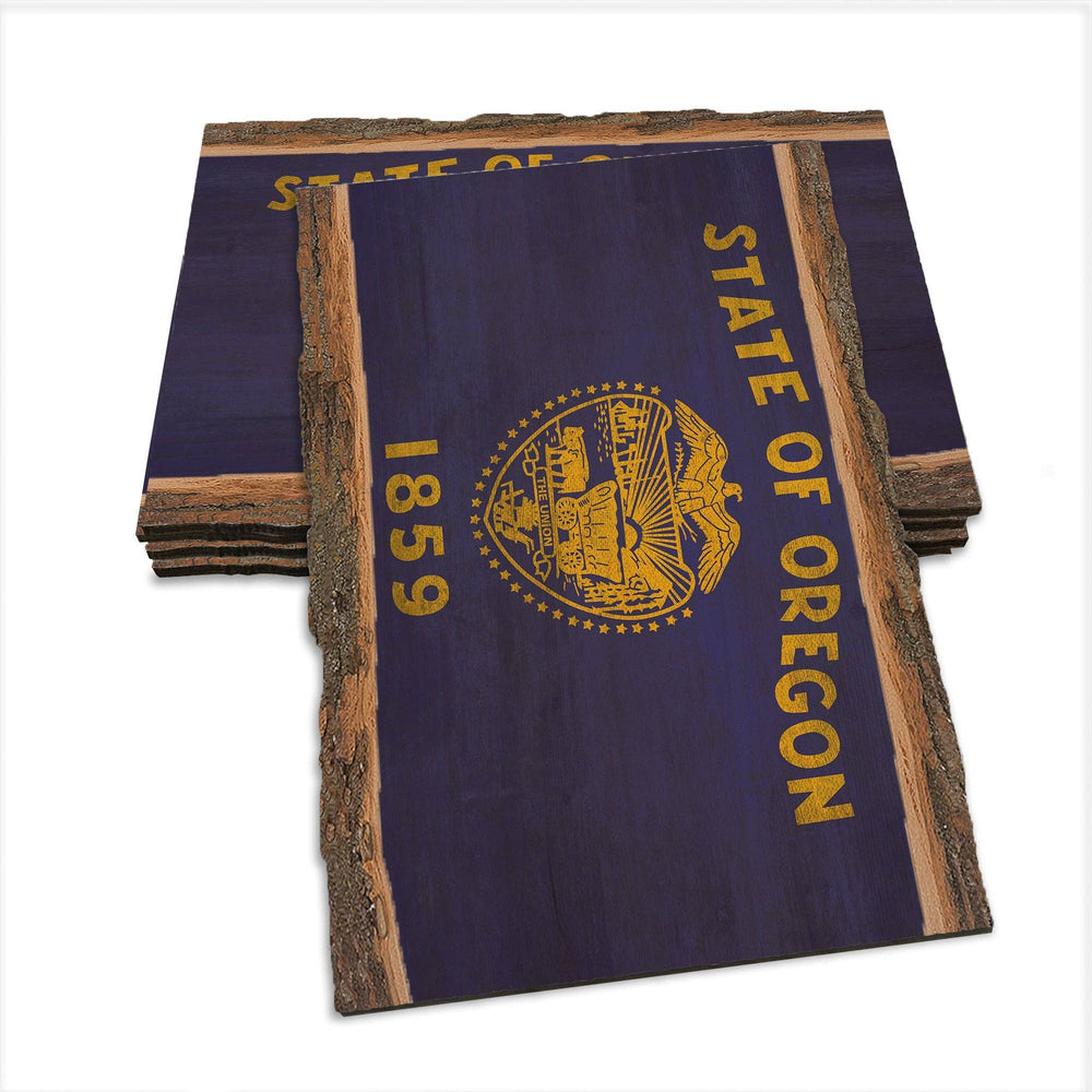 PNW Oregon State Flag - Live Edge: Live Edge Postcard (5pk // $2.80ea) - Pac Nor Westy - 