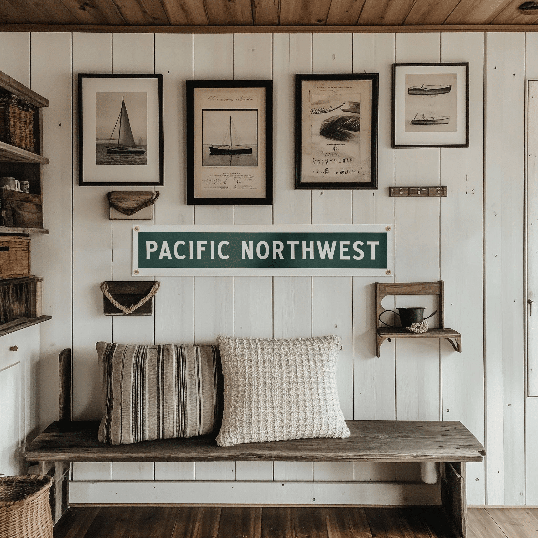 PNW Pacific Northwest Felt Banner - Pac Nor Westy - 