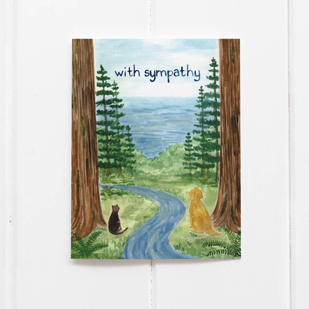 PNW Pet Sympathy Card - Watercolor Greeting Card - Pac Nor Westy - 