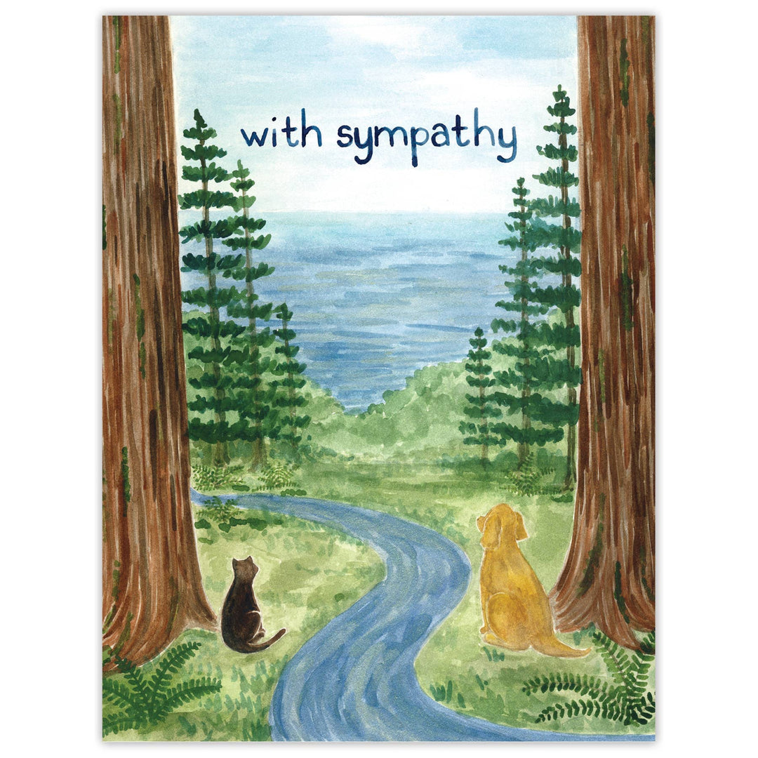 PNW Pet Sympathy Card - Watercolor Greeting Card - Pac Nor Westy - 