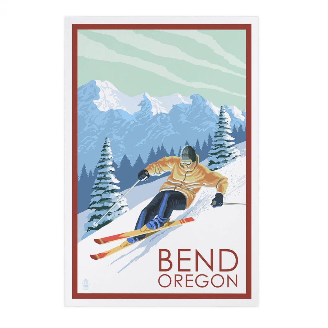PNW PREMIUM POSTCARDS Bend, Oregon, Downhhill Snow Skier - Pac Nor Westy - 