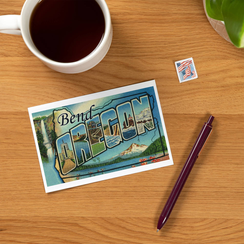PNW PREMIUM POSTCARDS Bend, Oregon, Large Letter Scenes - Pac Nor Westy - 