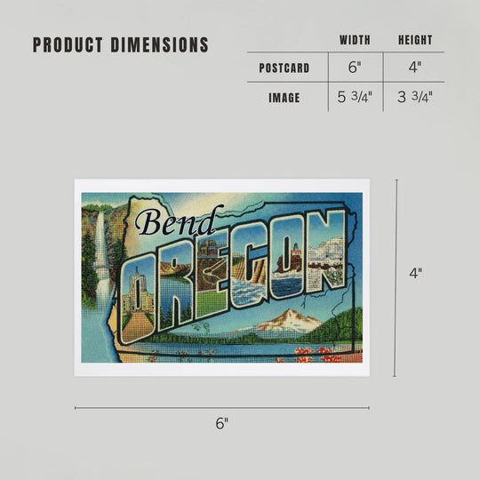 PNW PREMIUM POSTCARDS Bend, Oregon, Large Letter Scenes - Pac Nor Westy - 