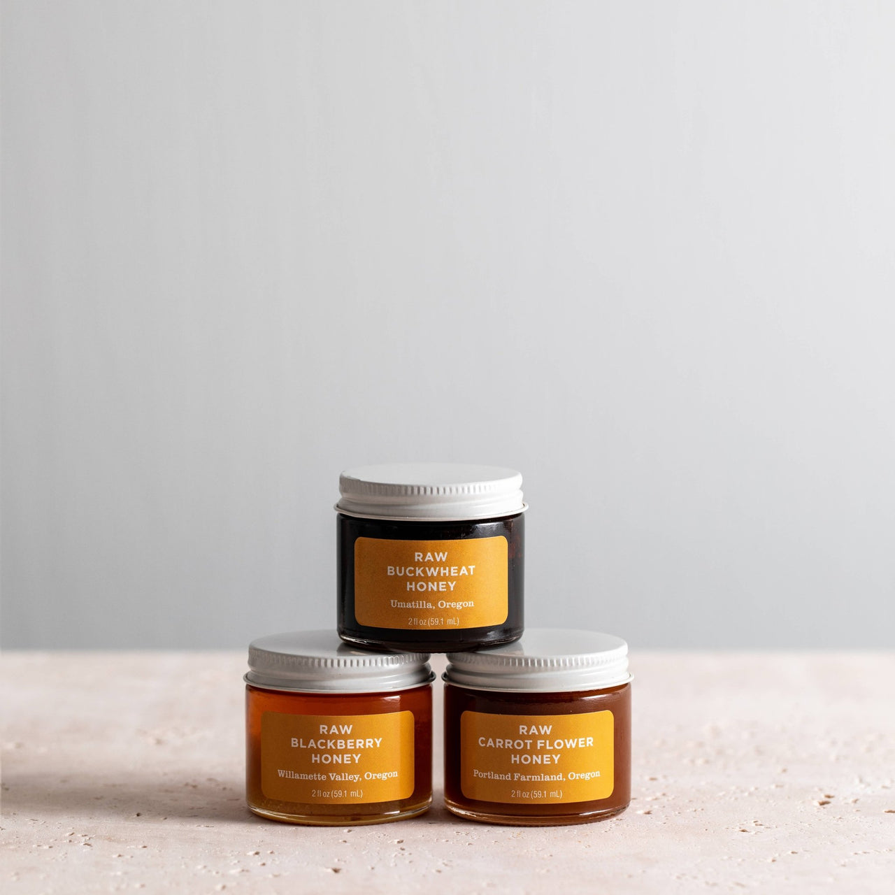PNW Raw Honey 3 Jar Sampler Collection - Pac Nor Westy - 