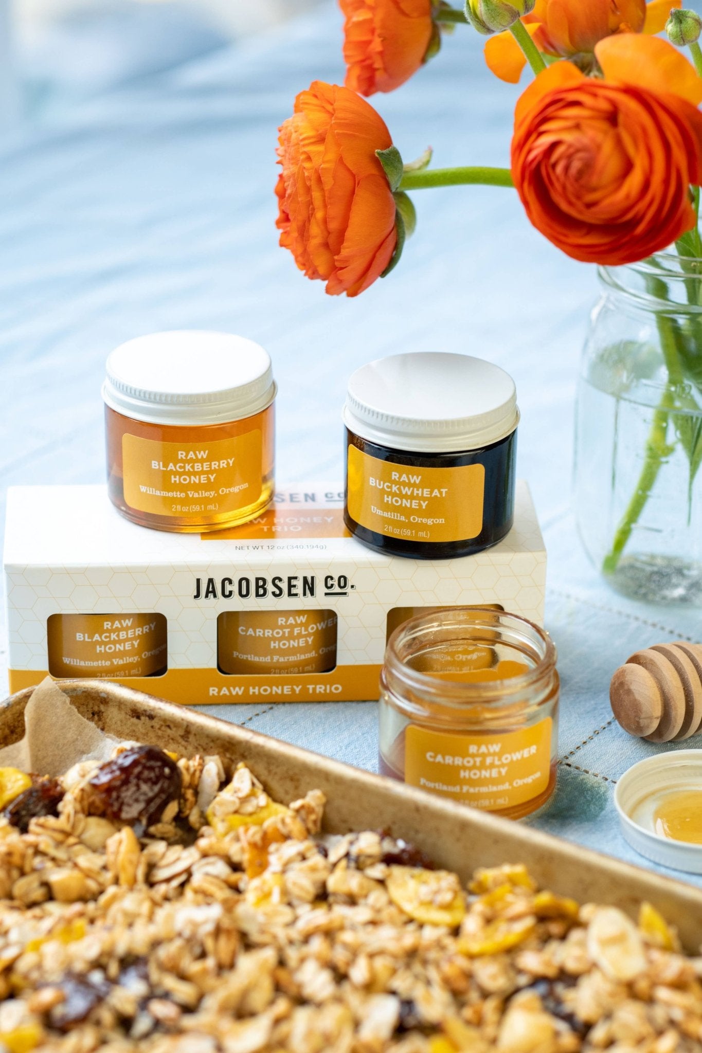 PNW Raw Honey 3 Jar Sampler Collection - Pac Nor Westy - 