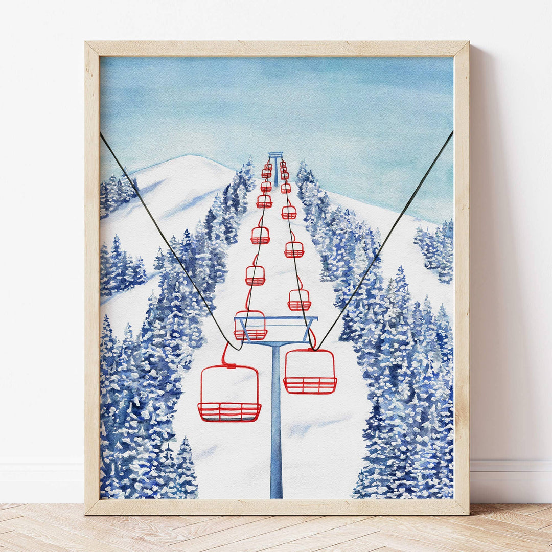 PNW Red Chair | Watercolor Art Print: 11"x14" - Pac Nor Westy - 