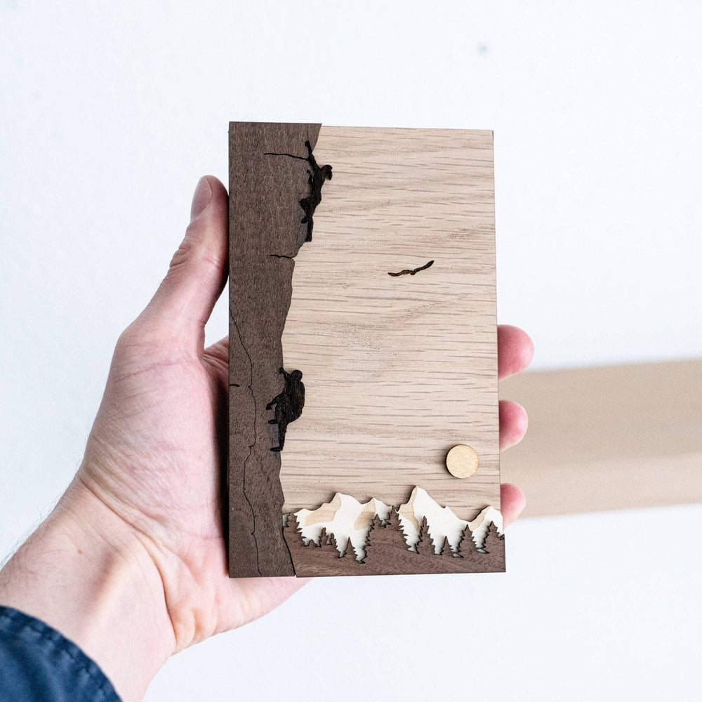 PNW Rock Climbing Mini 3D Wood Art - Pac Nor Westy - 