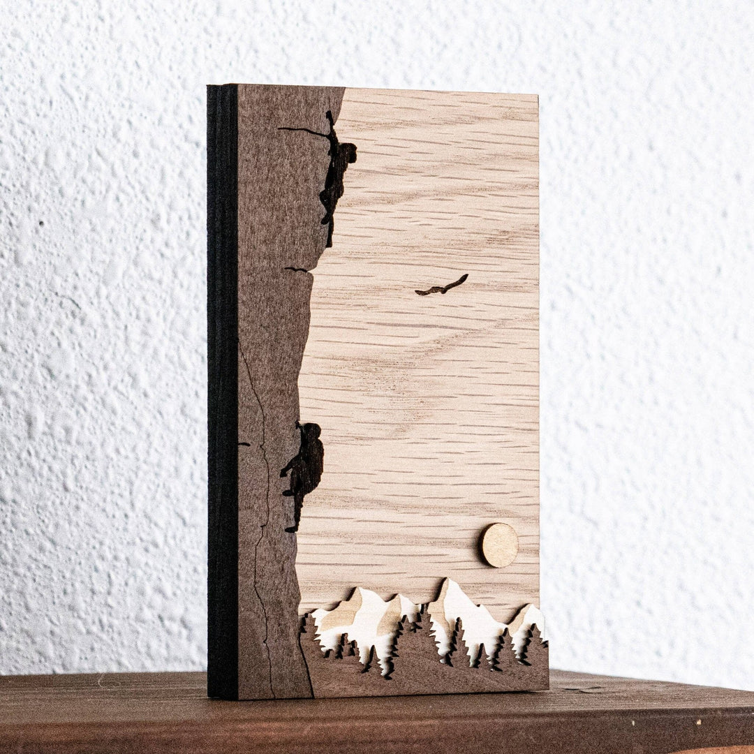 PNW Rock Climbing Mini 3D Wood Art - Pac Nor Westy - 