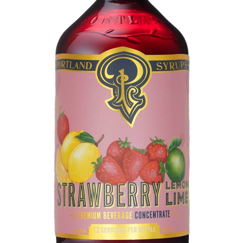 PNW Strawberry Lemon Lime Syrup - 12 oz - Pac Nor Westy - 