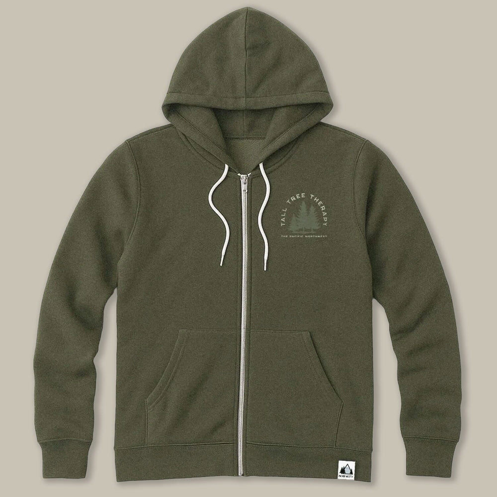 PNW Tall Tree Therapy Zip Hoodie - Pac Nor Westy - 