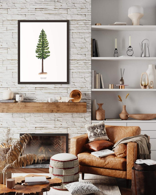 PNW Western Hemlock Evergreen Tree | Watercolor Art Print: 11"x14" - Pac Nor Westy - 