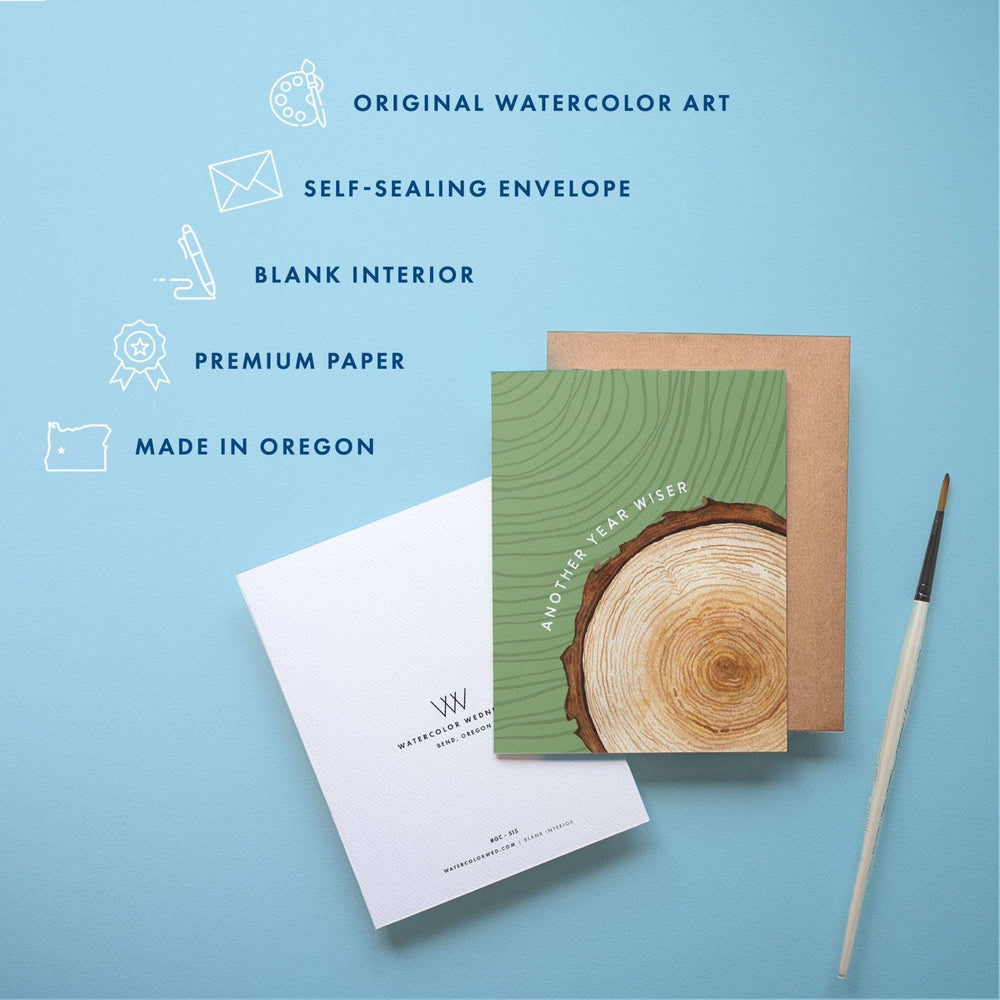 PNW Wiser Tree Ring Birthday Card - Pac Nor Westy - 